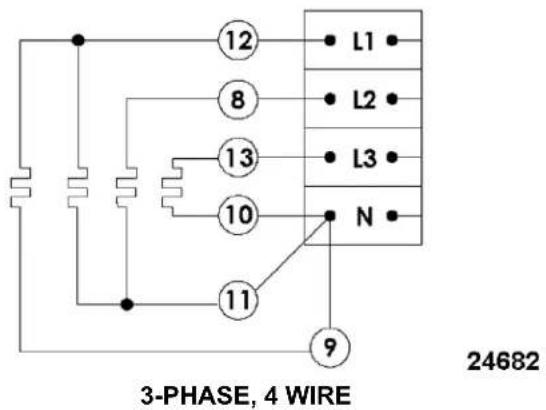 12 8 13 10 11 9 L1 L2 L3 N 24682 3-PHASE, 4 WIRE