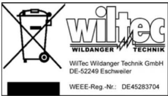 WilTec AS20W - Regulations for waste disposal - 1