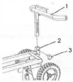 Technical diagram of a mechanical device with numbered components and labeled parts