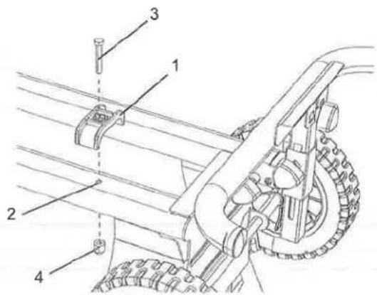 Technical diagram of a mechanical assembly with numbered components, likely for engineering or manufacturing documentation.