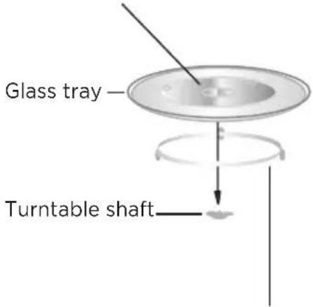 Glass tray Turntable shaft