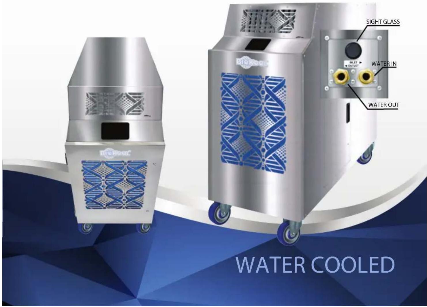 SIGHT GLASS WATER IN WATER OUT BTI ROQUE BTE ROQUE® WATER COOLED