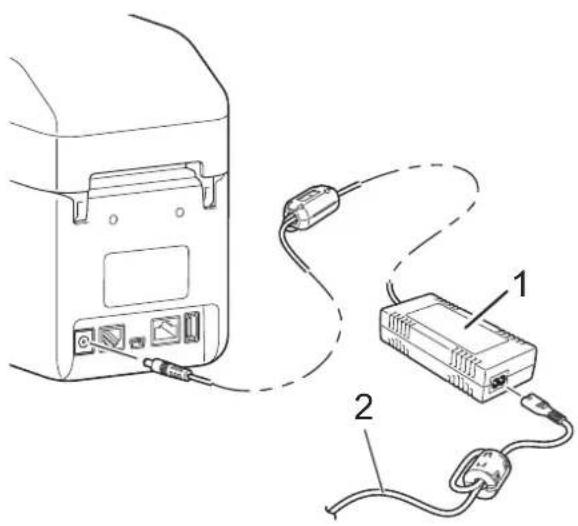 BROTHER TD-2030ABK - 连接到交流电源插座 - 1