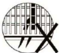 Simple line drawing of a door with a screen and starburst symbol, no text or labels present