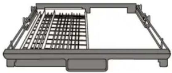 Technical illustration of a mechanical assembly with grid and bracket components (no text or symbols)