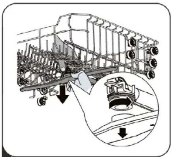 Diagram of an aircraft wing structure with internal components and directional arrows indicating motion (no text or labels)
