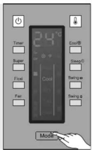 24°C Timer Super Flexi Fair Cool Eco/ Sleep/ Swing Swing Mode