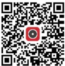 QR code with a red circular logo in the center, likely linking to a digital service or website.