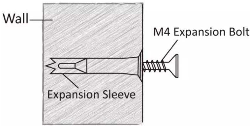Wall Expansion Sleeve M4 Expansion Bolt