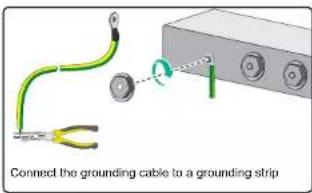 Connect the grounding cable to a grounding strip
