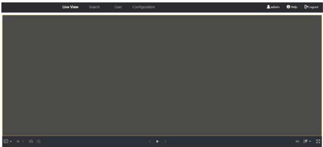 Live View Search User Configuration admin Help Logout