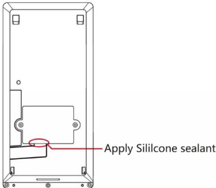 Apply Silicone sealant