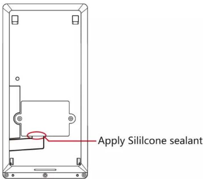 Apply Silicone sealant
