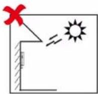 Hikvision DS-K1T671TMW - Avoid backlight, direct and indirect sunlight - 1