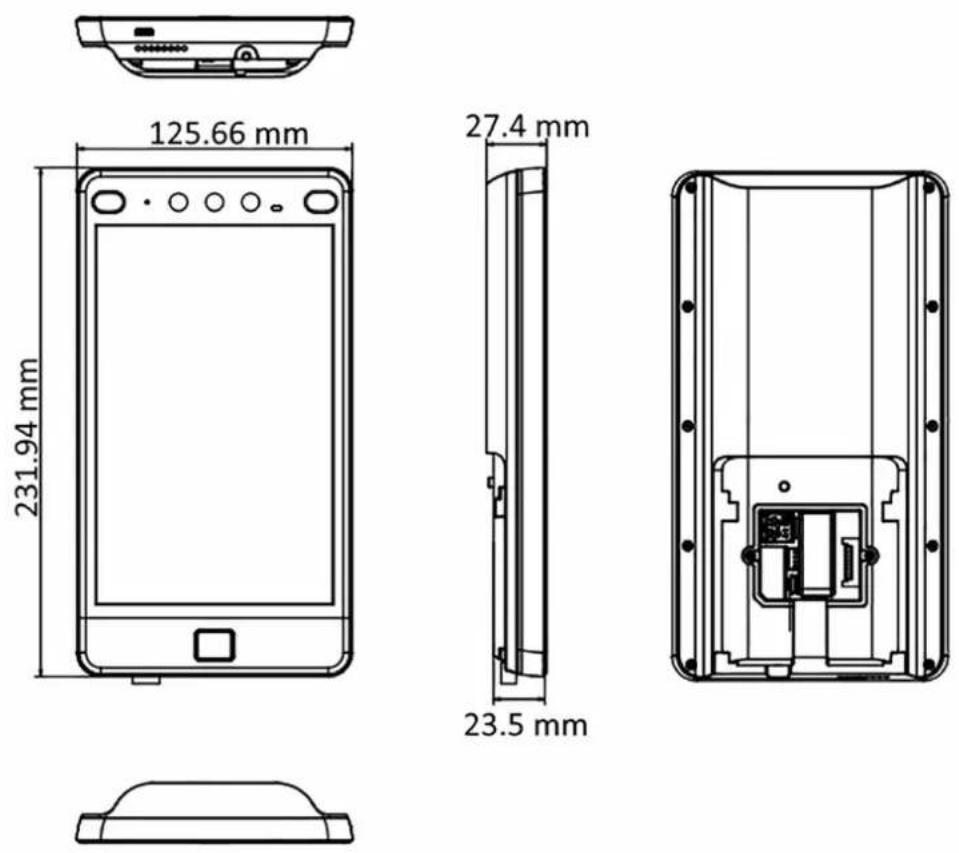 Hikvision DS-K1T642EF - Appendix D. Dimension - 1