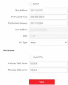 Hikvision DS-K1T642EW - Set Basic Network Parameters - 1