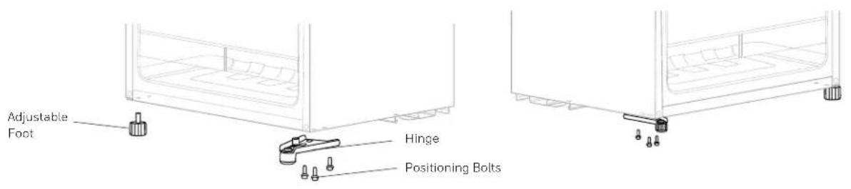 Adjustable Foot Hinge Positioning Bolts