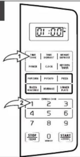 01:00 TIME COOK | TIME DIFFRUST | NO OFT DIFFRUST POWER | CLOCK | KITCHEN TENDER POP CORN | POTATO | PUZZA FROZZA MOZZARE | ROVERAGE | O BINGER PLATE EXPRESS COVER 1 2 3 4 5 6 7 8 9 STOP CLEAR 0 START OFFICE