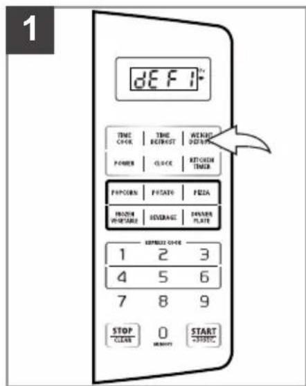 DEF 1 TIME CHECK | TIME RETIREST | WEIGHT DISTRIP POWER | CLOCK | RETIREST TIMER POTFORN | POTATO | PETA FROZEN W/VEGETABLE | SEVERAGE | FLOWER PLATE EXPRESS CHECK 1 2 3 4 5 6 7 8 9 STOP 0 START CLEAR | SHORT