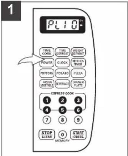 1 PL10* TIME COOK TIME DEROST WEIGHT DEROST POWER CLOCK KITCHEN TIMER POP COUN POTATO PIZZA FROM VEGETABLE BEVERAGE OWNER PLATE EXPRESS CODE 1 2 3 4 5 6 7 8 9 STOP CLEAR 0 START +36SEC MEMORY