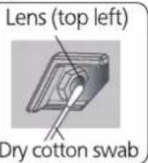 PANASONIC F-VXR50M - Wipe the dirt off the lens with a dry cotton swab. - 3