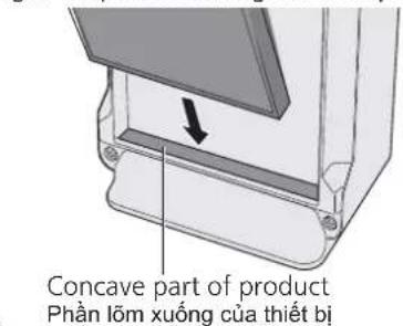 Concave part of product Phần lỗm xuống của thiết bị