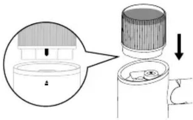 Diagram illustrating a mechanical assembly process with labeled components and directional arrows indicating motion or transformation.