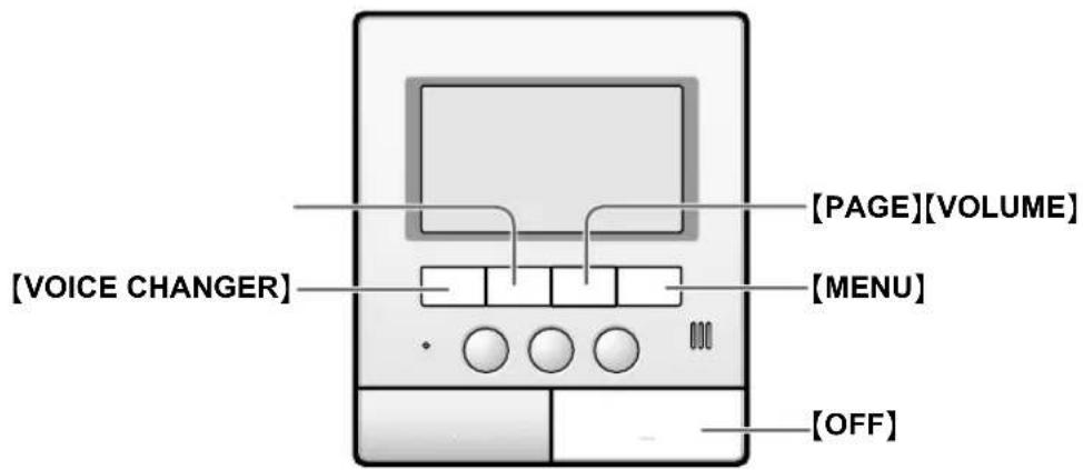 [VOICE CHANGER] [PAGE][VOLUME] [MENU] [OFF]