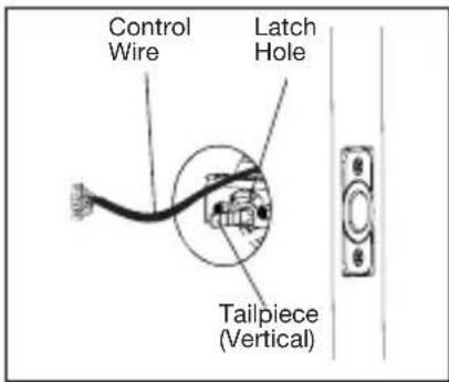 Control Wire Latch Hole Tailpiece (Vertical)