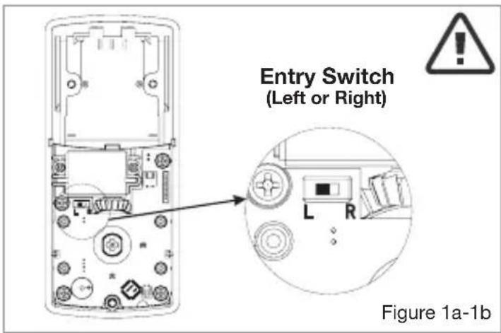 Entry Switch (Left or Right) L R Figure 1a-1b