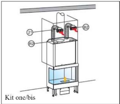 EDILKAMIN TITANO PLUS - for the room where the fireplace is installed, plus four adjacent rooms - 1