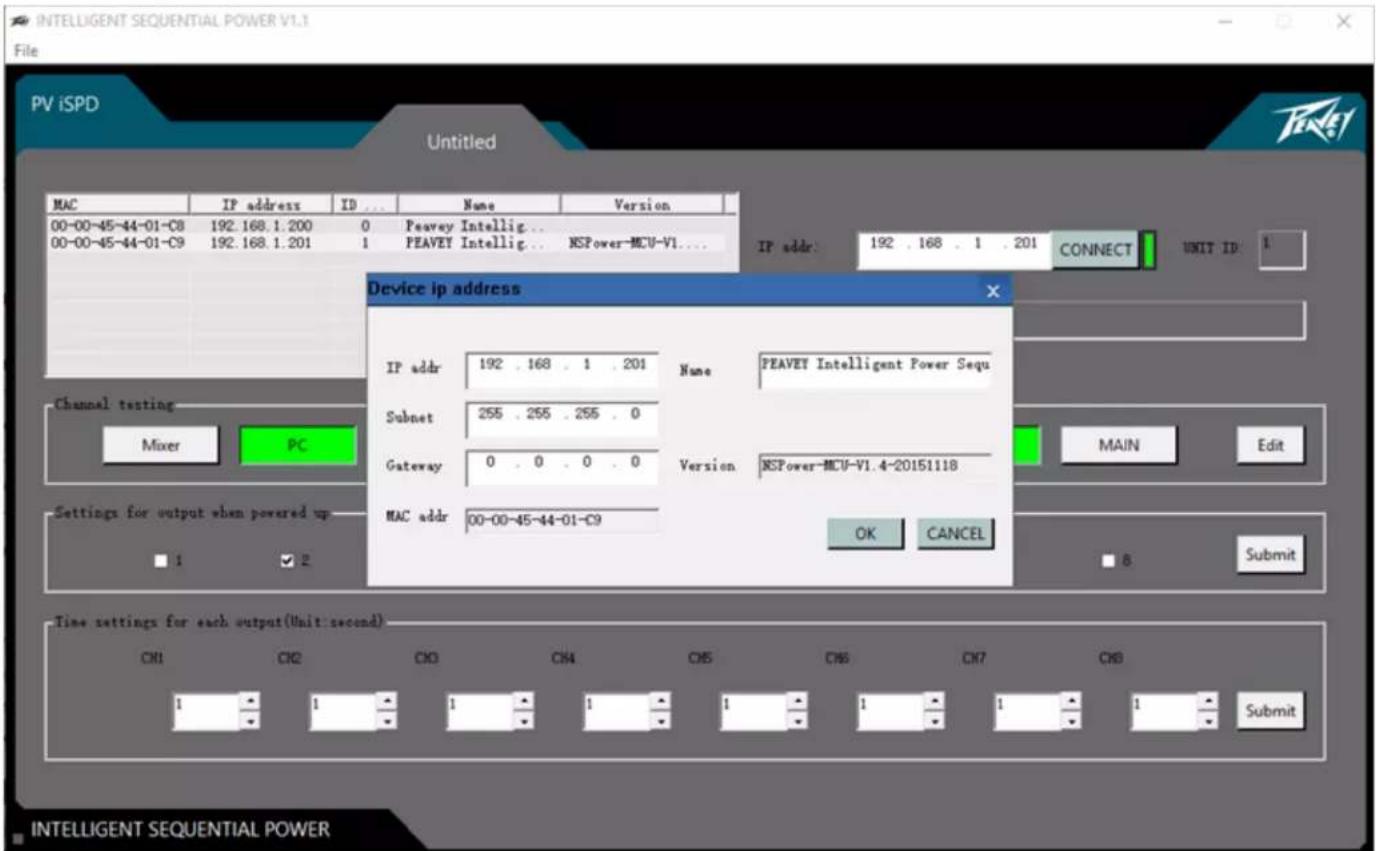 PEAVEY iSPD PRO - Setting Device Name and IP Address - 1