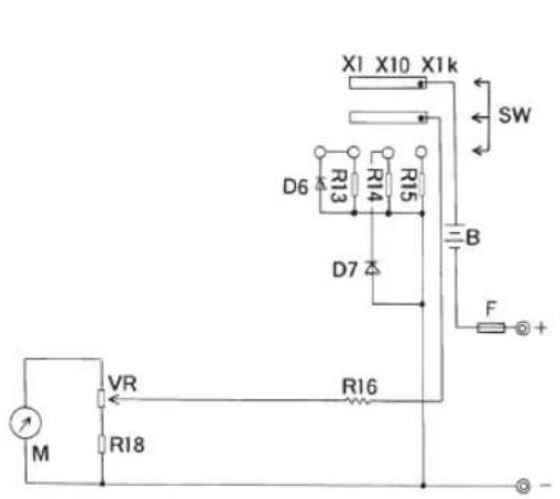 X1 X10 X1k SW D6 R13 R14 R15 D7 B F + M VR R18 R16