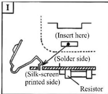 (Insert here) (Solder side) (Silk-screen printed side) Resistor