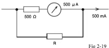 500 Ω 500 μA 500 mA R Fig 2-19