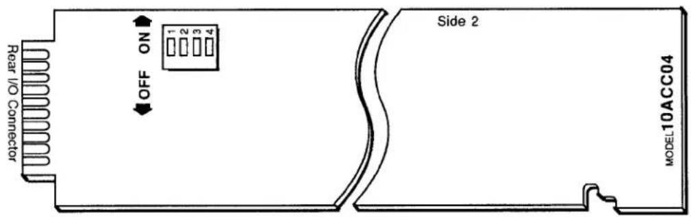 Rear I/O Connector OFF ON Side 2 MODEL10ACC04