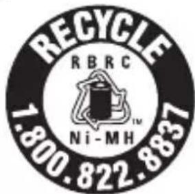 RECYCLE RBRC Ni-MH 1.800.822.8837