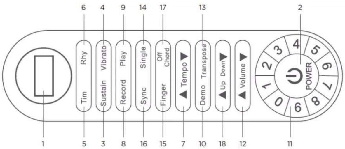 6 4 9 14 17 13 2 5 3 8 16 15 7 10 18 12 1 Rhy Sustain Vibrato Record Play Sync Single Off Chord Tempo ▼ Demo Transpose ▼ Up Down ▼ Volume ▼ POWER 1 2 3 4 5 6 7 8 9 10 11