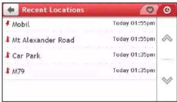 Recent Locations Mobil Today 01:55pm Mt Alexander Road Today 01:55pm Car Park Today 01:35pm M79 Today 01:35pm