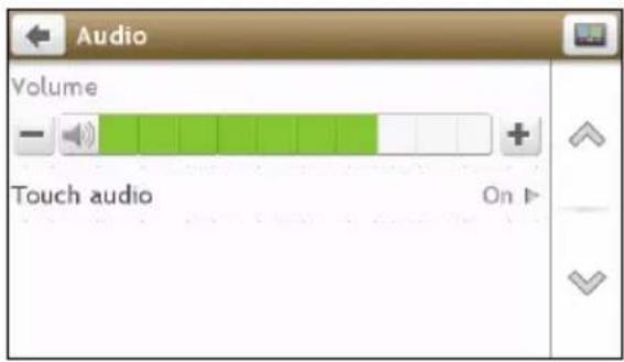 Audio Volume - + Touch audio On ▶