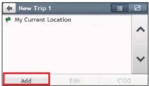New Trip 1 My Current Location Add Edit GO