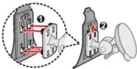 Diagram illustrating two mechanical assembly steps: one with a valve mechanism and the other with a bell jar.