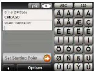 NAVIGON 5100 - Special character/symbol keyboard - 1