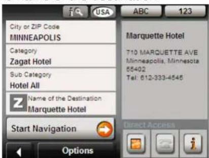 NAVIGON 5100 - POIs in a specified city - 4