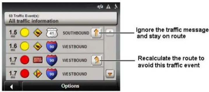 NAVIGON 5100 - Requesting a route recalculation - 3