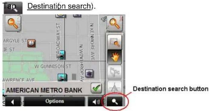 NAVIGON 5100 - Selecting a destination by tapping the map - 1
