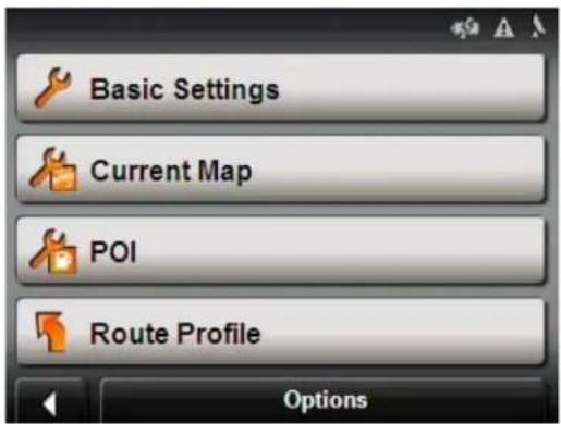 NAVIGON 5100 - The Settings window - 1