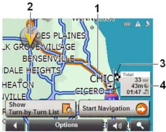 NAVIGON 5100 - Map in Preview mode - 1