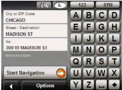 NAVIGON 5100 - Specifying a city first - 2