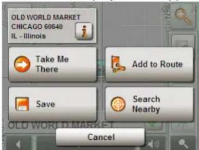 NAVIGON 5100 - Selecting a destination by tapping the map - 4